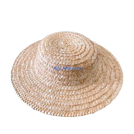 Baby Girl Straw Panama Hat | Wide Brim Sun Hat with Lace Strap Baby Sun Hat Peaceful Pleasures Health and Wellness