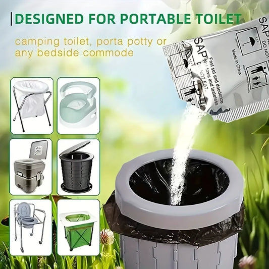 Camping Toilet Urine Solidifier & Deodorizer Bags – 10/20 Pack Portable Toilet Deodorizer Peaceful Pleasures Health and Wellness