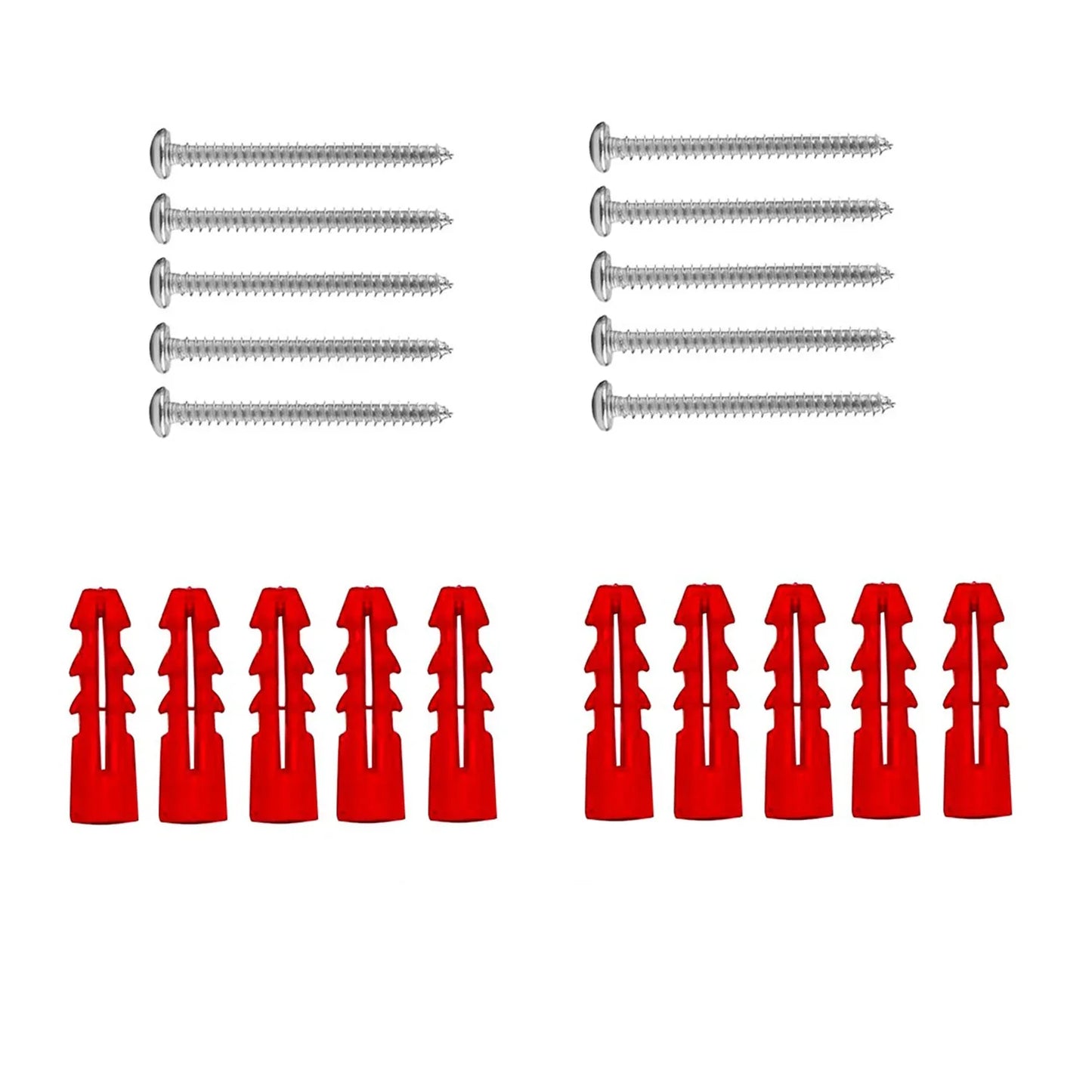 10-Pack M2 Self-Tapping Wall Anchor Expansion Screws Kit
