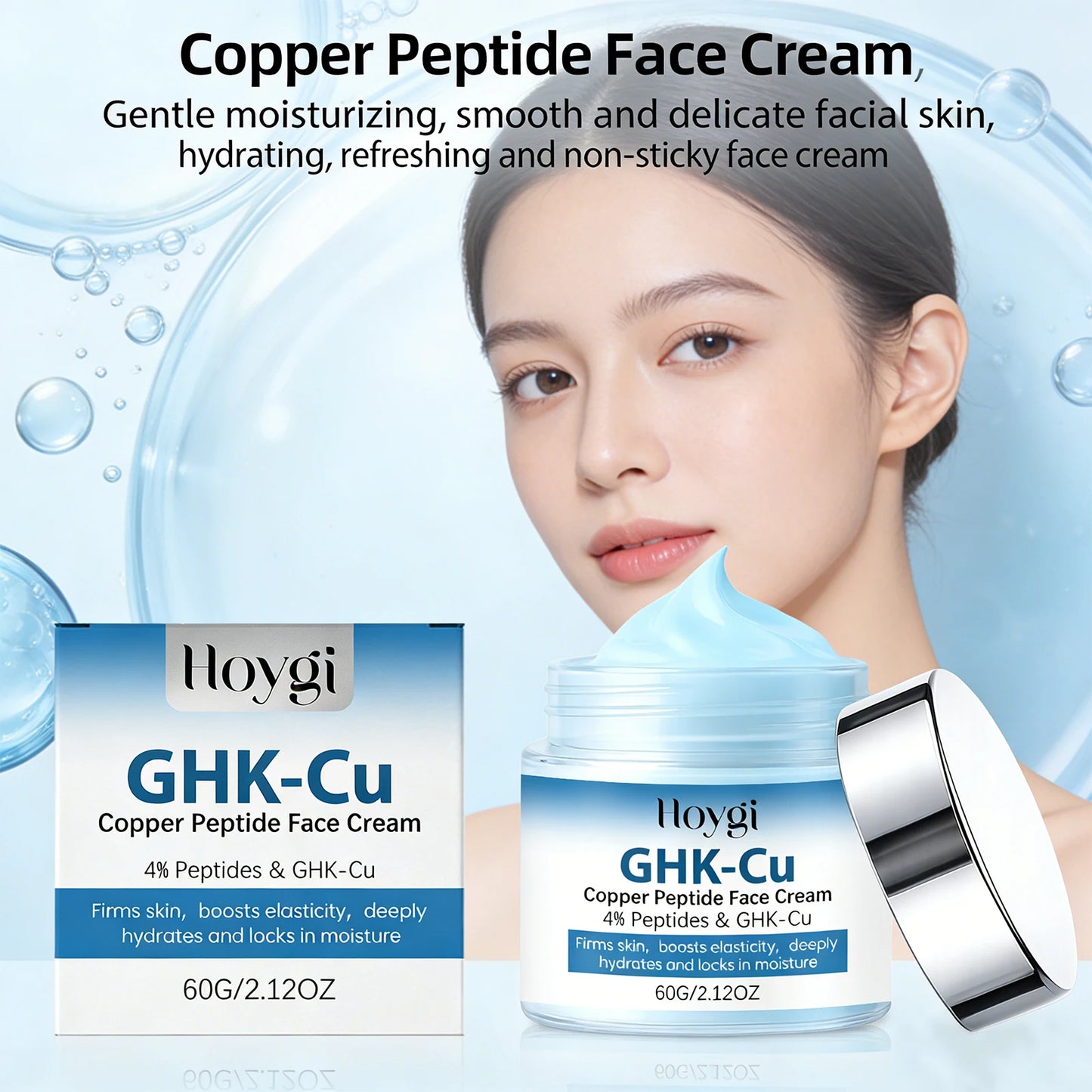 4 % Ghk-Cu Copper Peptide Cream Copper Peptide Face Cream Boost Elasticity Strengthen Skin Barrier Nourishing Firming Skin Care Peaceful Pleasures Health and Wellness