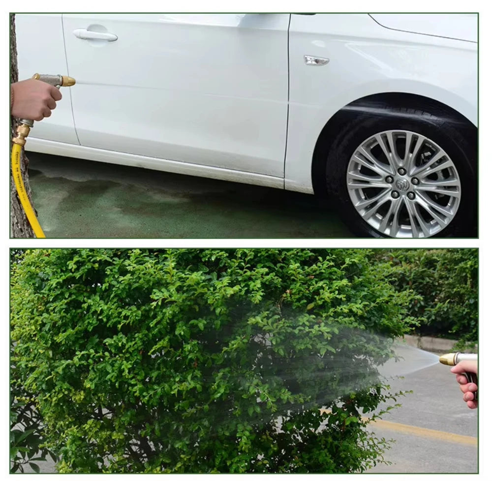 High Pressure Water Spray Gun Metal Brass Nozzle Garden Hose Pipe Lawn Car Wash Sprayer Sprinkler Car Wash Tool Water Guns Peaceful Pleasures Health and Wellness
