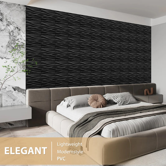 20/30pcs 3D pvc wall panels for indoor wall decoration, for living room hall bedroom hotel office,including tape Peaceful Pleasures Health and Wellness