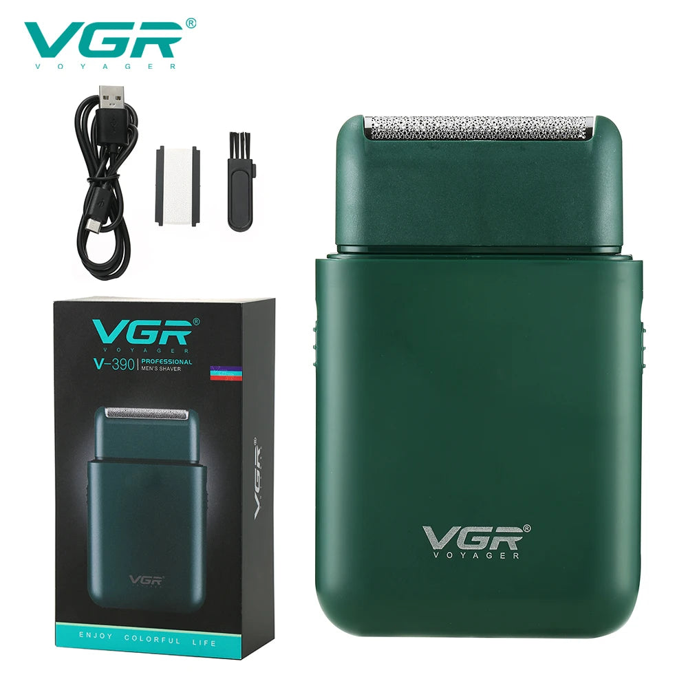 VGR convenient USB charging mini men's shaver electric hair trimmer reciprocating blade deep cleaning razor hair trimmer V-390 Peaceful Pleasures Health and Wellness USB