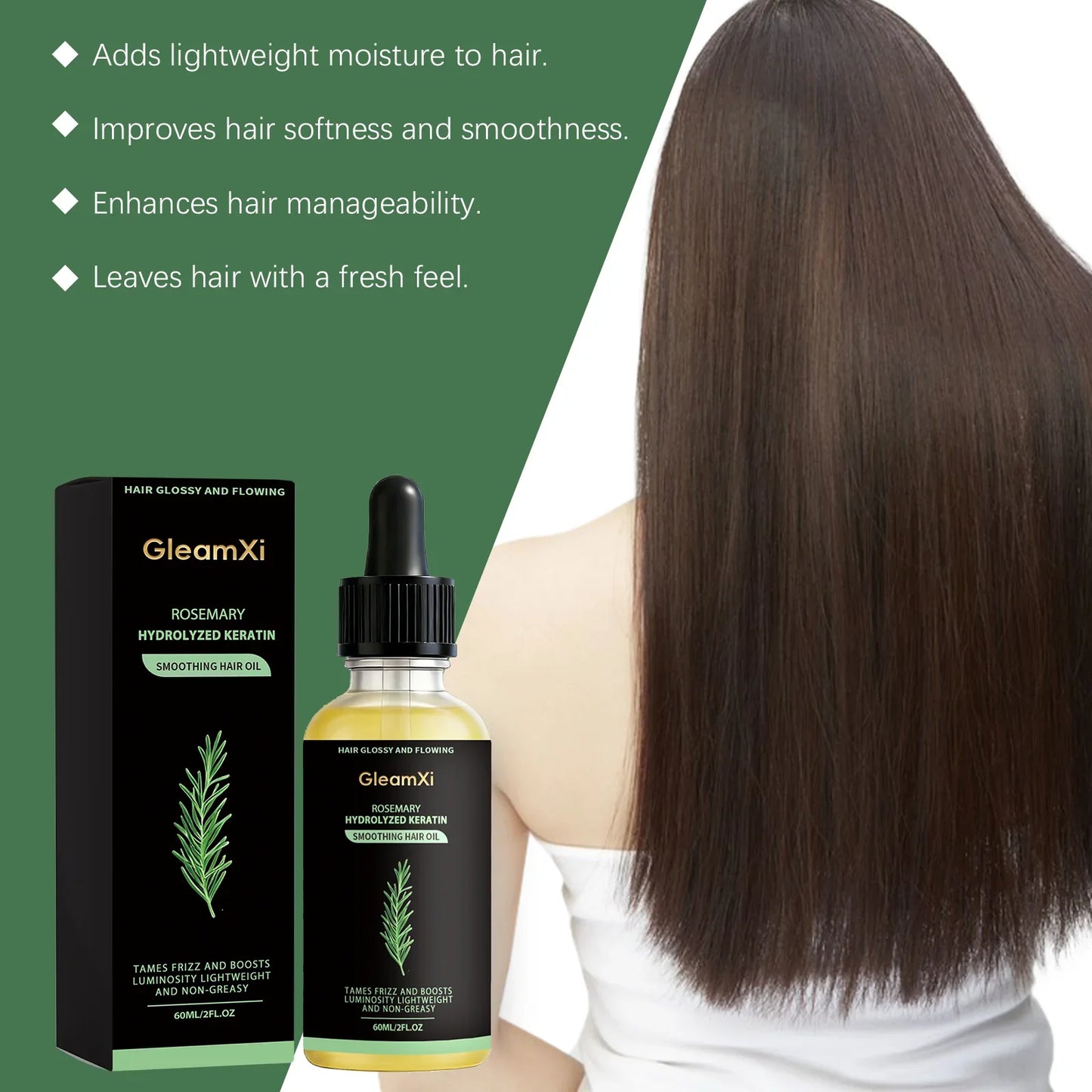 Gleamxi Rosemary Hair Growth Serum – Regrow & Repair 60ml