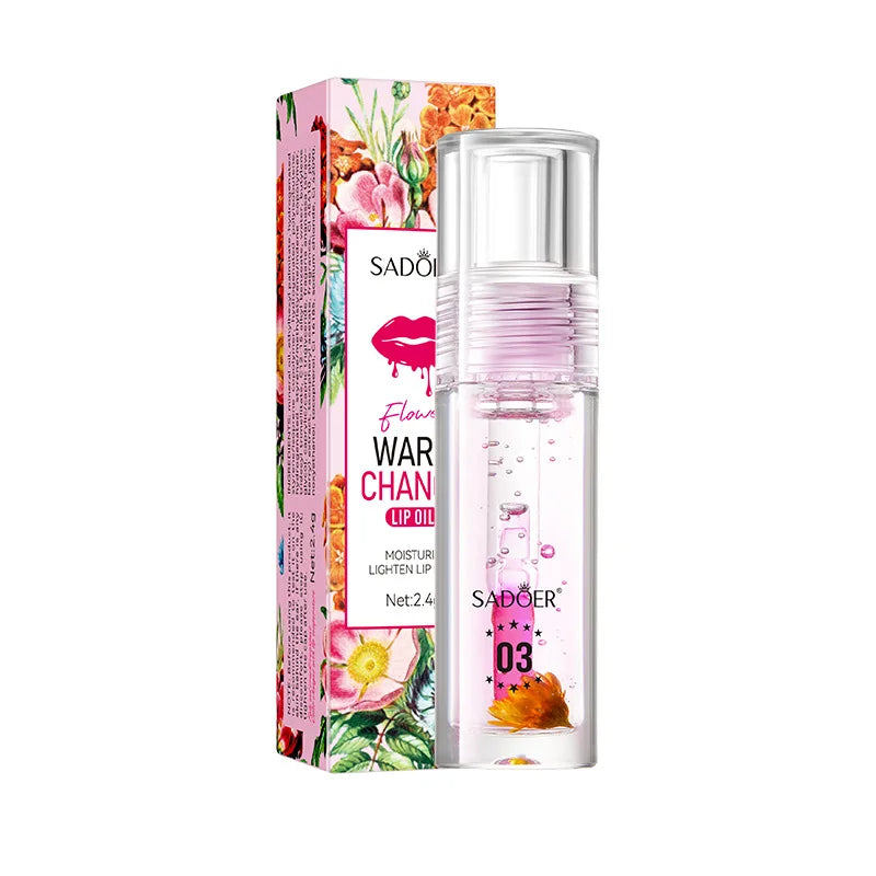 SADOER Color Changing Lip Oil – Hydrating Plumping Lip Balm
