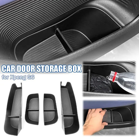 For Xpeng G6 TPE Front Rear Door Handle Organizer Tidying Car Modification Accessories Car Interior Decor Door Side Storage Box Peaceful Pleasures Health and Wellness