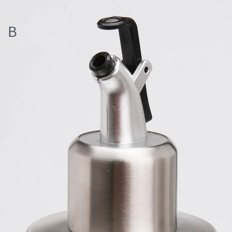 250/350/550ml Food Grade Stainless Steel Oil Storage Bottle Leakproof Seasoning Container For BBQ Kitchen Soy Sauce Vinegar Use Peaceful Pleasures Health and Wellness