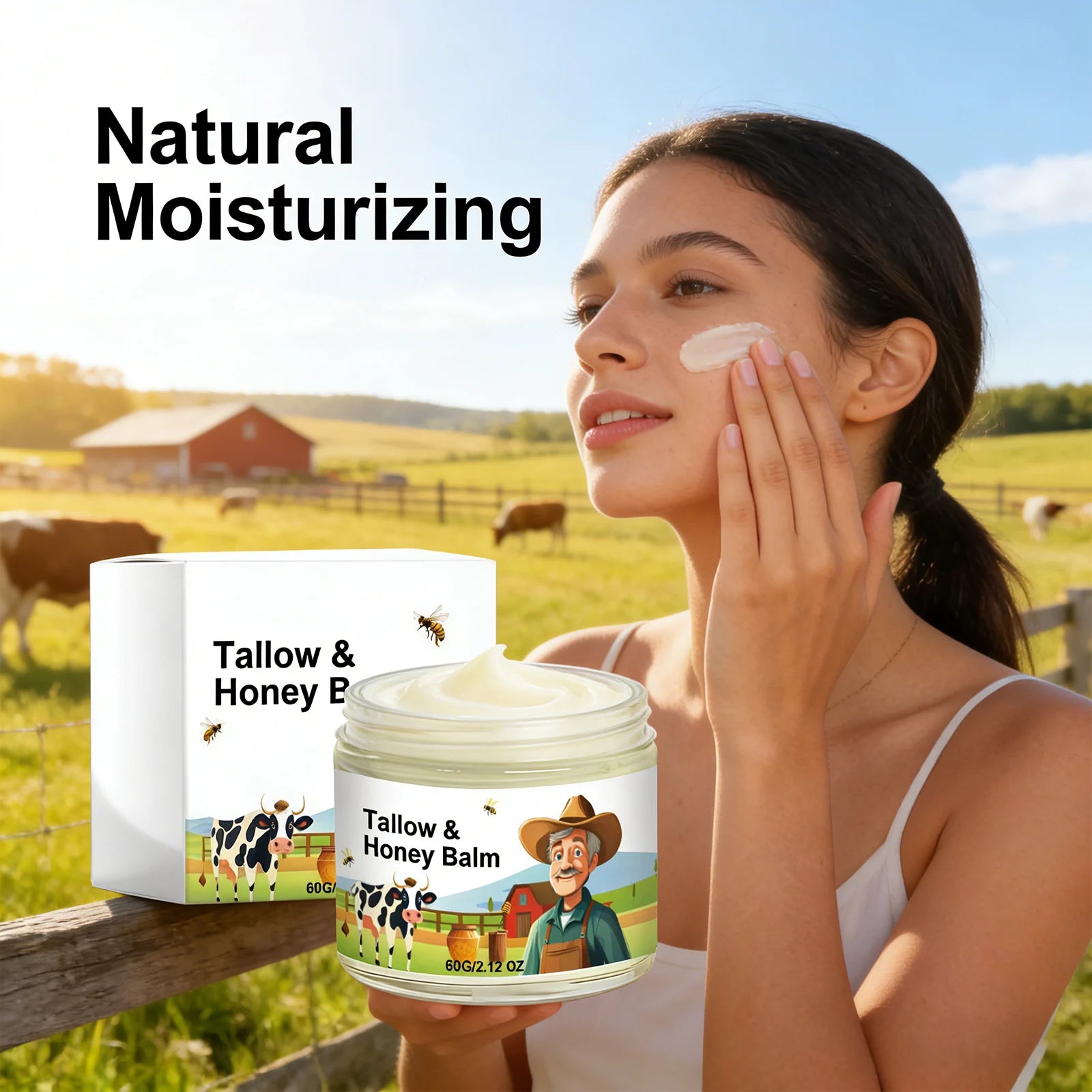 Tallow Honey Balm Facial Cream – Moisturize & Repair Dry Skin Facial Moisturizer Cream Peaceful Pleasures Health and Wellness