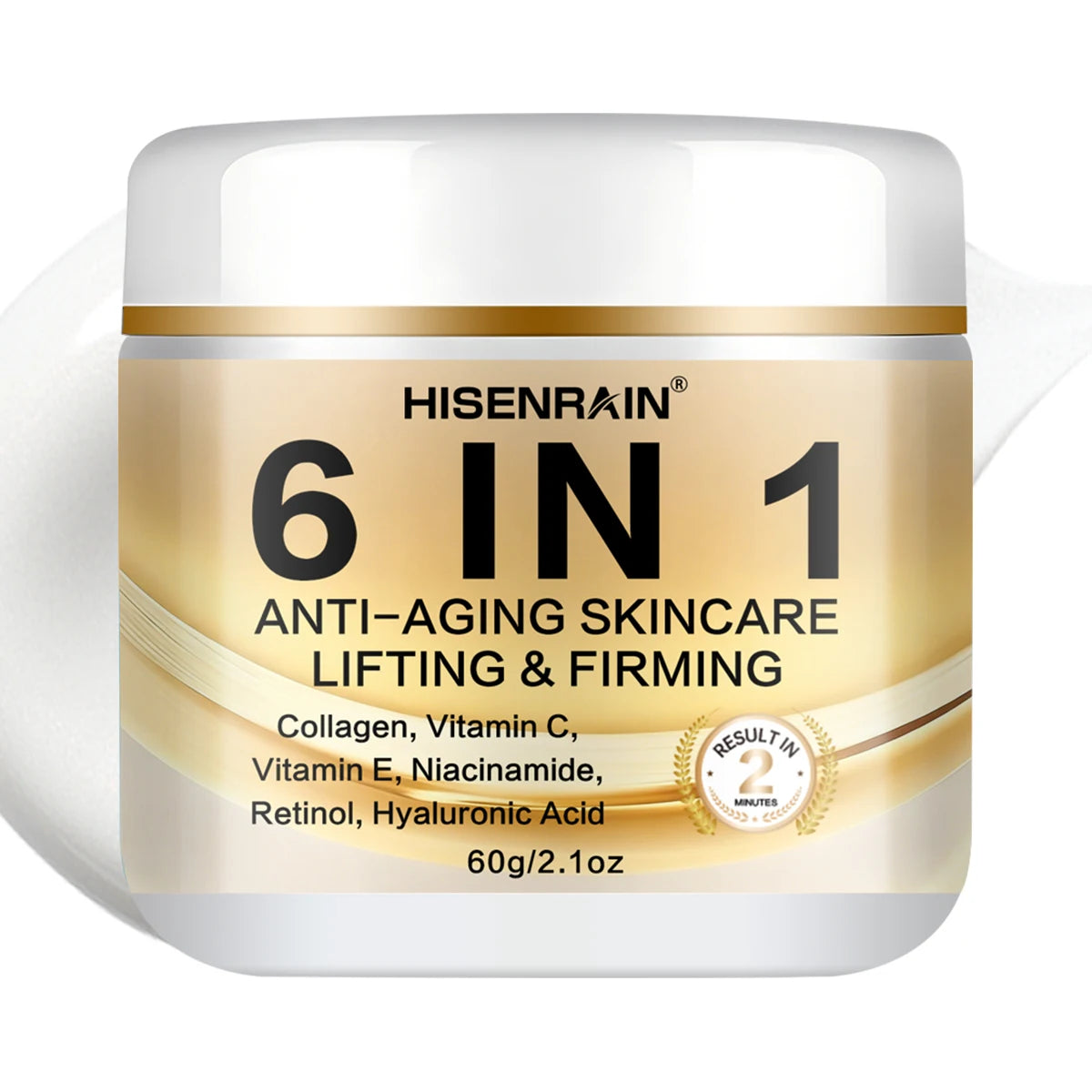 HISENRAIN 6-in-1 Anti-Aging Firming Cream – Wrinkle Reducer, Tightening & Rejuvenating Cream for Face. Peaceful Pleasures Health and Wellness 60g