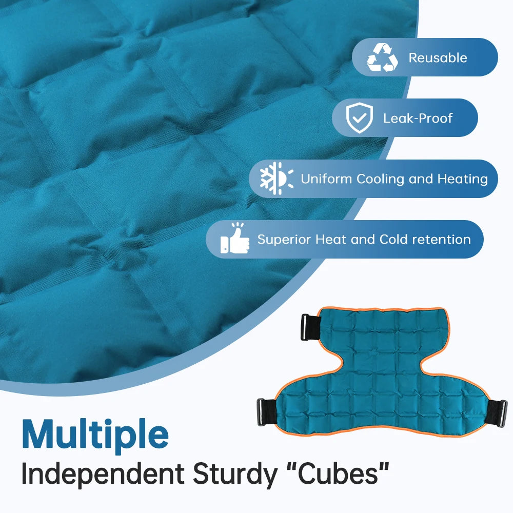 Hot Cold Shoulder Brace Reusable Ice Pack Wrap Self-Absorbing Water Shoulder Support Adjustable Belt for Back Sport Injuries Pad Peaceful Pleasures Health and Wellness
