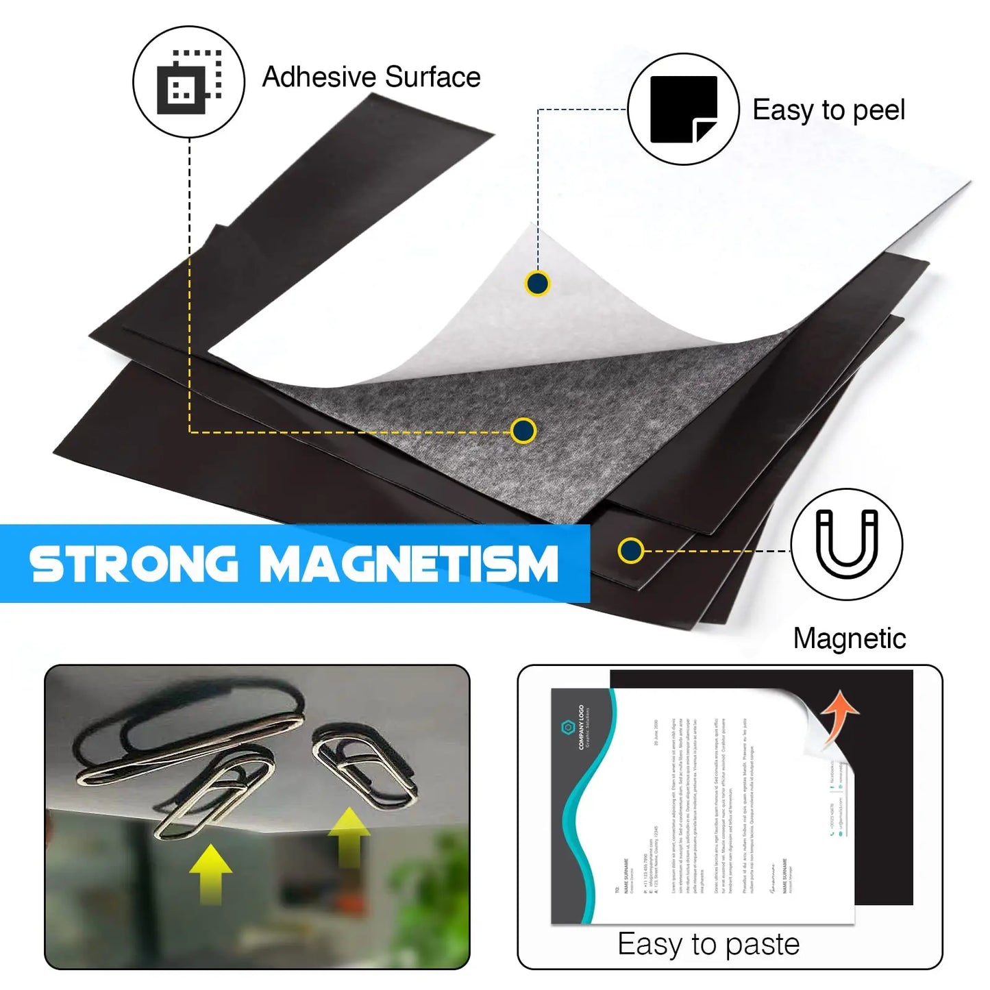 Magnetic Adhesive Backed Stickers DIY Photo Fridge Soft