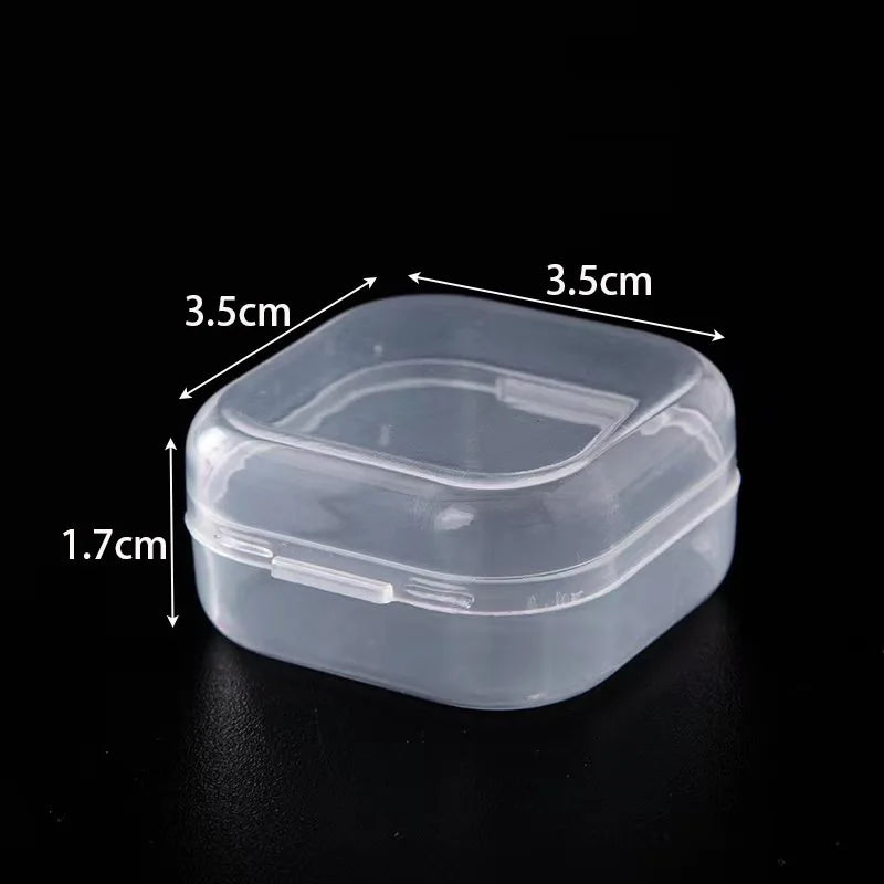 10-Pack Mini Transparent Plastic Storage Boxes | Small Organizer