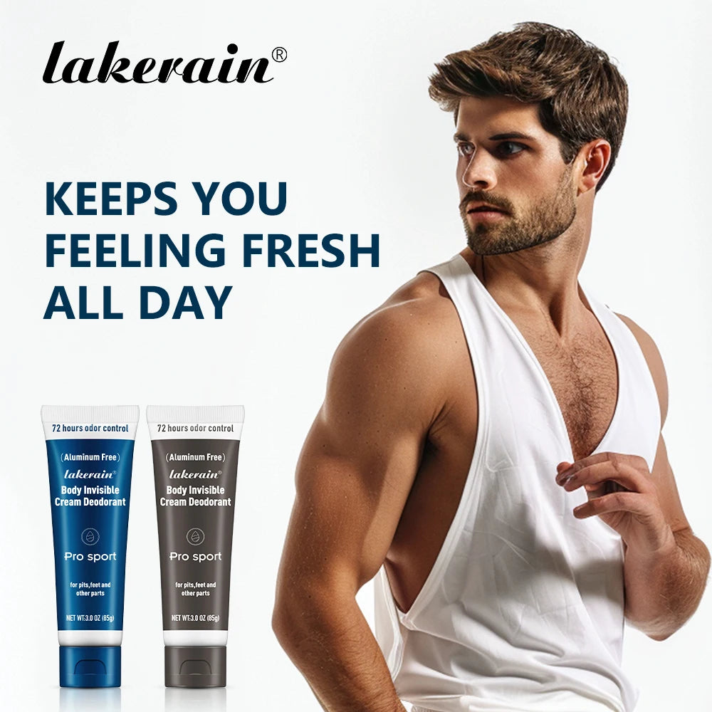 Body Invisible Deodorant 72h Long-lasting Odor Protection Natural Ingredients Aluminium Free Invisible Deodorizing Cream For Men Peaceful Pleasures Health and Wellness