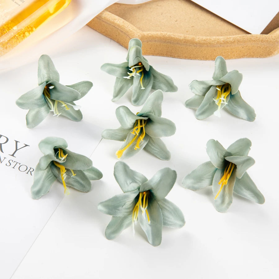 Artificial Silk Lily Flower Heads 50–100pcs | Wedding DIY Decor