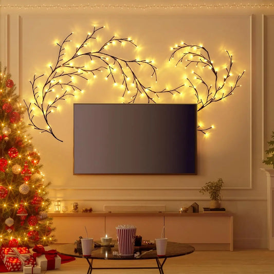 USB Rattan Tree Branch LED Lamp – Dimmable Night Light Decorative LED Lamp Peaceful Pleasures Health and Wellness