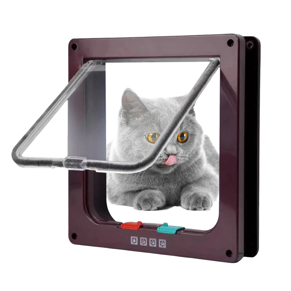 Dog Cat Kitten Flap Puppy Kitten Safety In&out Pet Door with 4 Way Security Lock Door Pet Doors and Sliding Door Safety Pet Door Peaceful Pleasures Health and Wellness