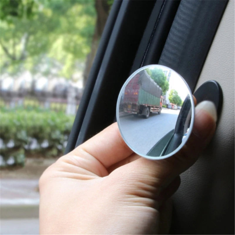 Durable Adjustable Blind Spot Mirror Car Auxiliary Rearview Convex Mirror Round Frame Wide Angle Mirrors Car Reverse Peaceful Pleasures Health and Wellness