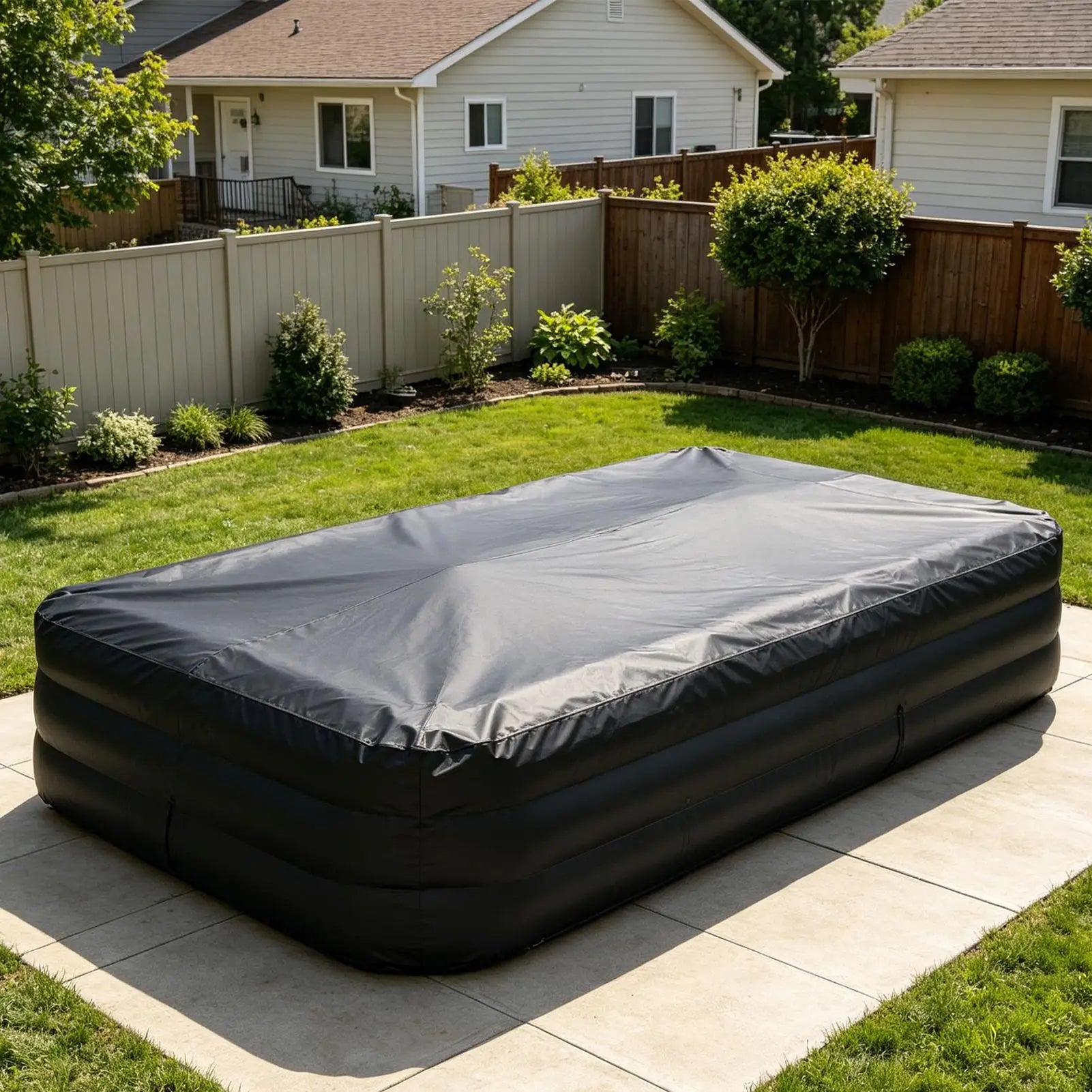 Waterproof Pool Cover Dust-Proof Protector For Inflatable Pools, All-Season Outdoor Guard For Backyard Garden Lawn Peaceful Pleasures Health and Wellness