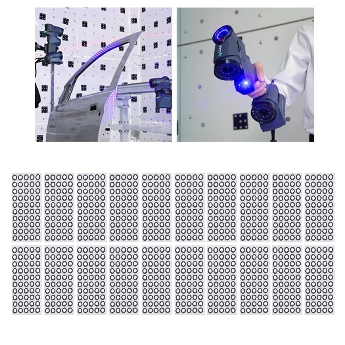1000 Pcs 3D Scanning Markers 6mm ID 10mm OD Reflective Dots