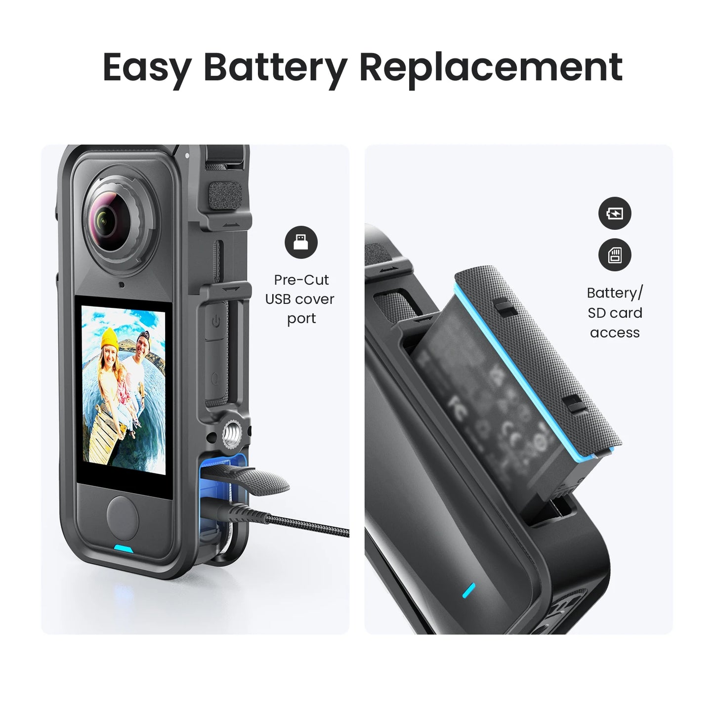 PC For Insta360 X4 Air Multi-Function Expansion Frame Protective Accessory Closed-Lock Mechanism Ensures Easy Operation Peaceful Pleasures Health and Wellness