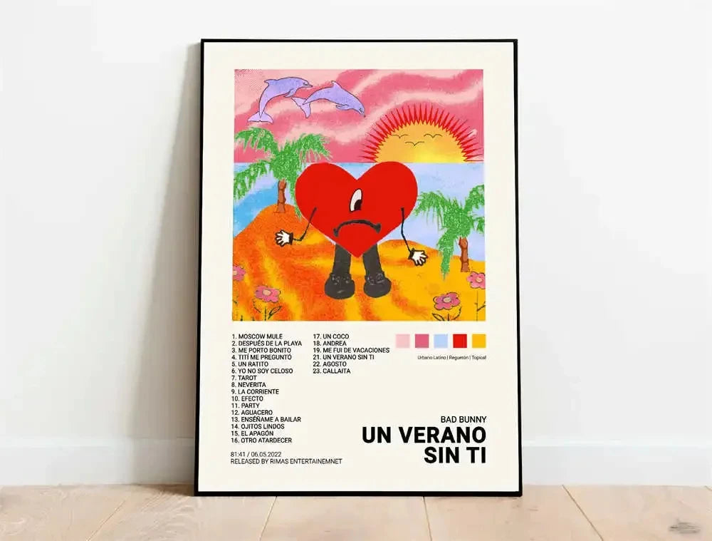 Nordic Pop Rapper Quevedo Poster Aesthetics Mora Feid Eladio Carrion Rauw AlejanDro Music Album Canvas Print Wall Art Home Decor Peaceful Pleasures Health and Wellness