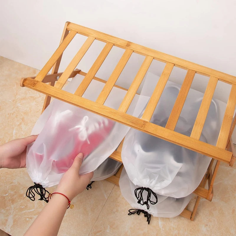 5~12PCS Shoe Storage Drawstring Bags Waterproof Travel Cosmetic Bag Sundries Towel Storage Bags Portable Transparent Plastic Bag Peaceful Pleasures Health and Wellness