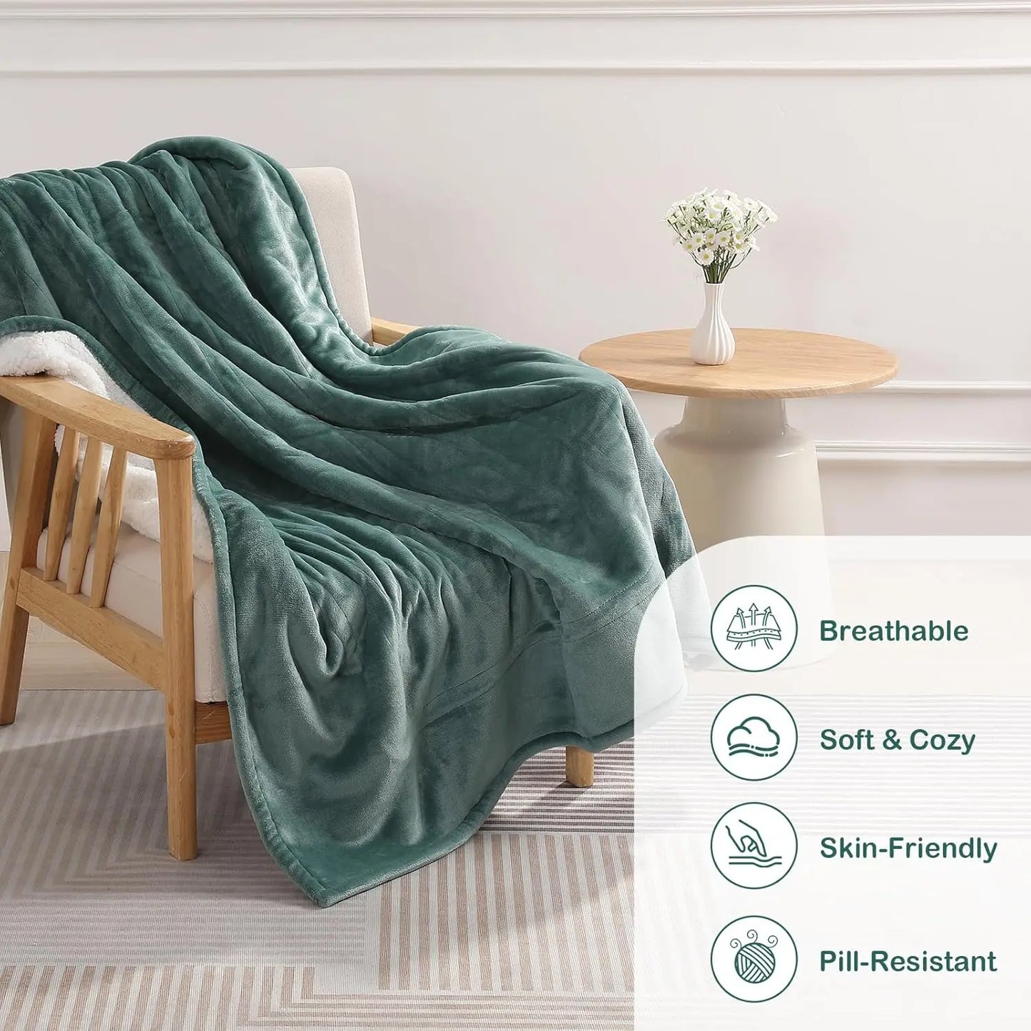 Twin Electric Heated Blanket 62x84" – 5 Levels, ETL/FCC Certified Peaceful Pleasures Health and Wellness
