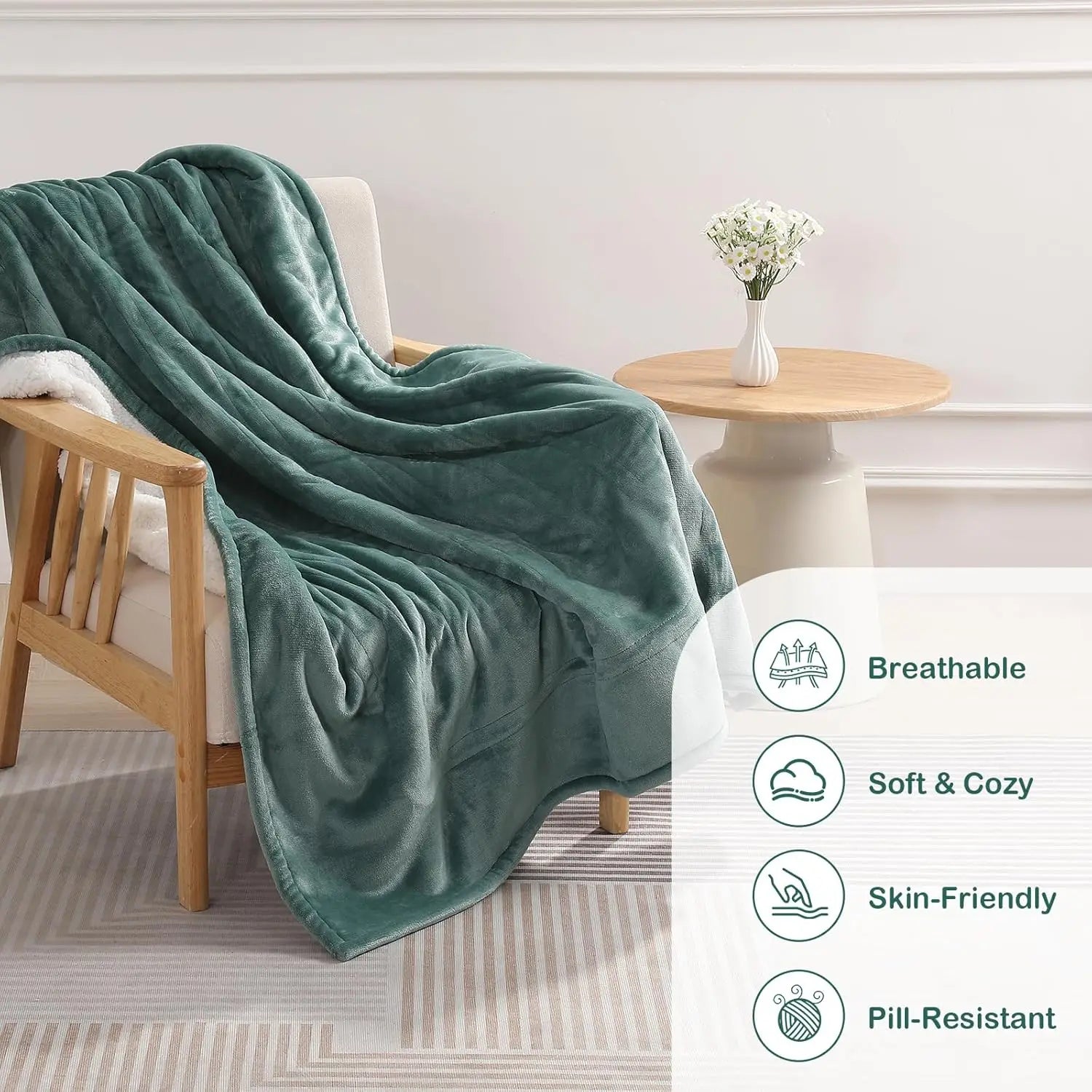 Twin Electric Heated Blanket 62x84" – 5 Levels, ETL/FCC Certified Peaceful Pleasures Health and Wellness