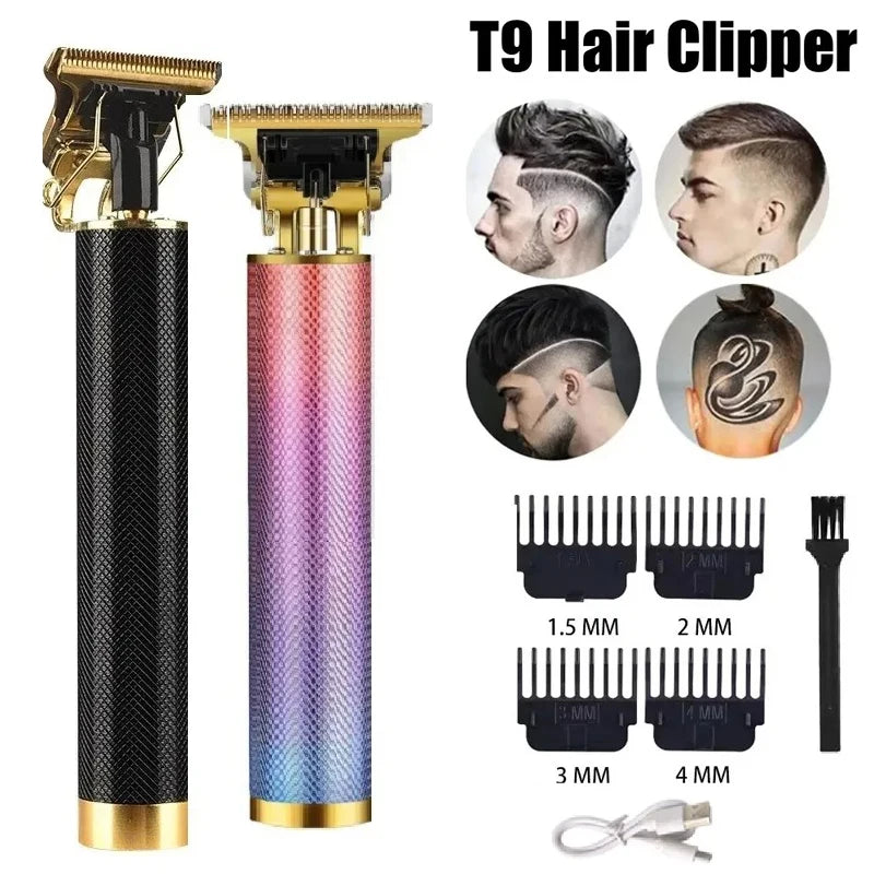 T9 Vintage Hair Trimmer USB Fast Charging Hair Cutting Machine Electric Hair Clipper Portable Shaver Barber Professional Barber Peaceful Pleasures Health and Wellness