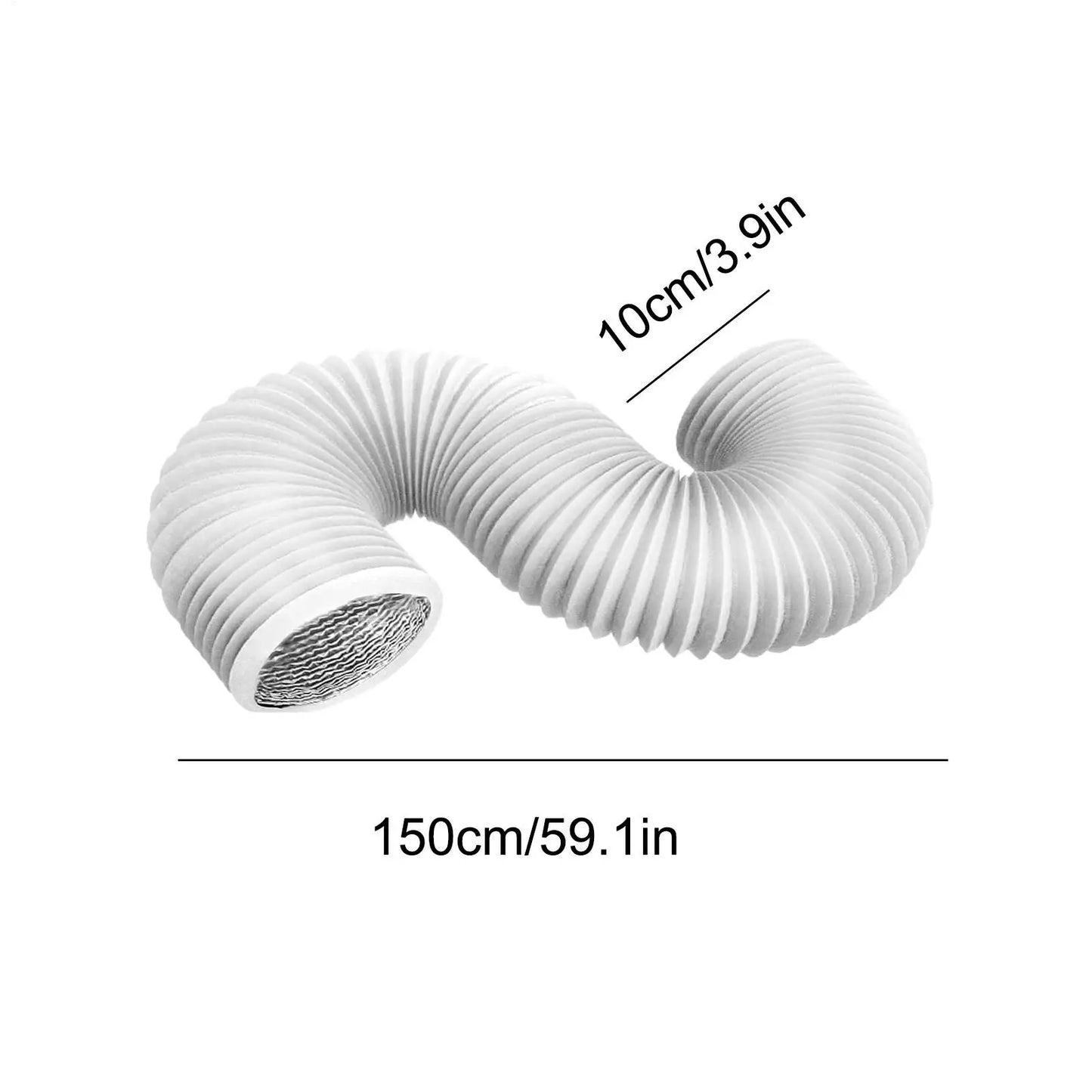 Portable AC Flexible Exhaust Hose & Vent Panel Kit | 4" Connector