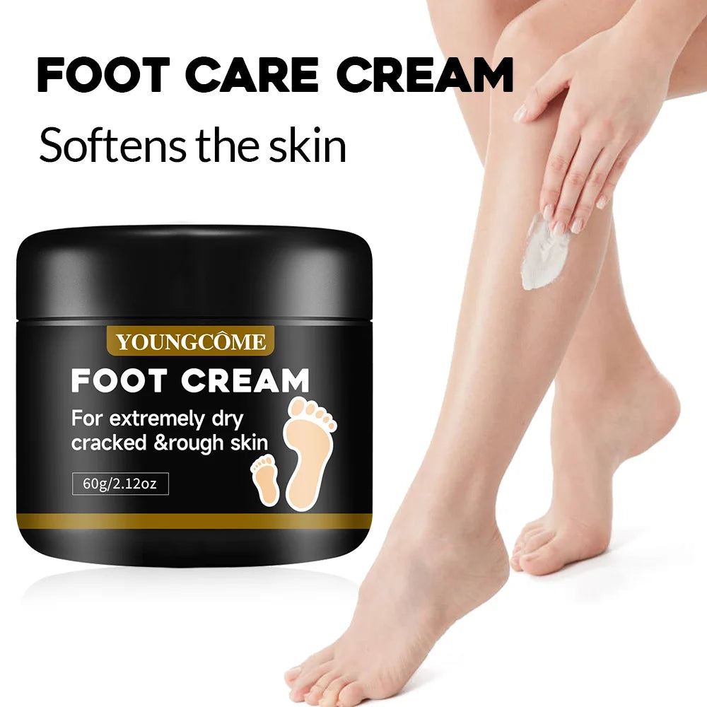 YOUNGCOME Foot Cream for Extremely Dry Cracked Heels & Rough Skin, Intensive Moisturizing Balm, Deep Hydration Softening Foot Ca Peaceful Pleasures Health and Wellness