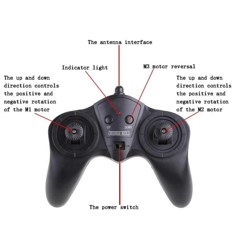 2.4G 6-Channel RC Transmitter & Receiver Kit | DIY Car & Boat