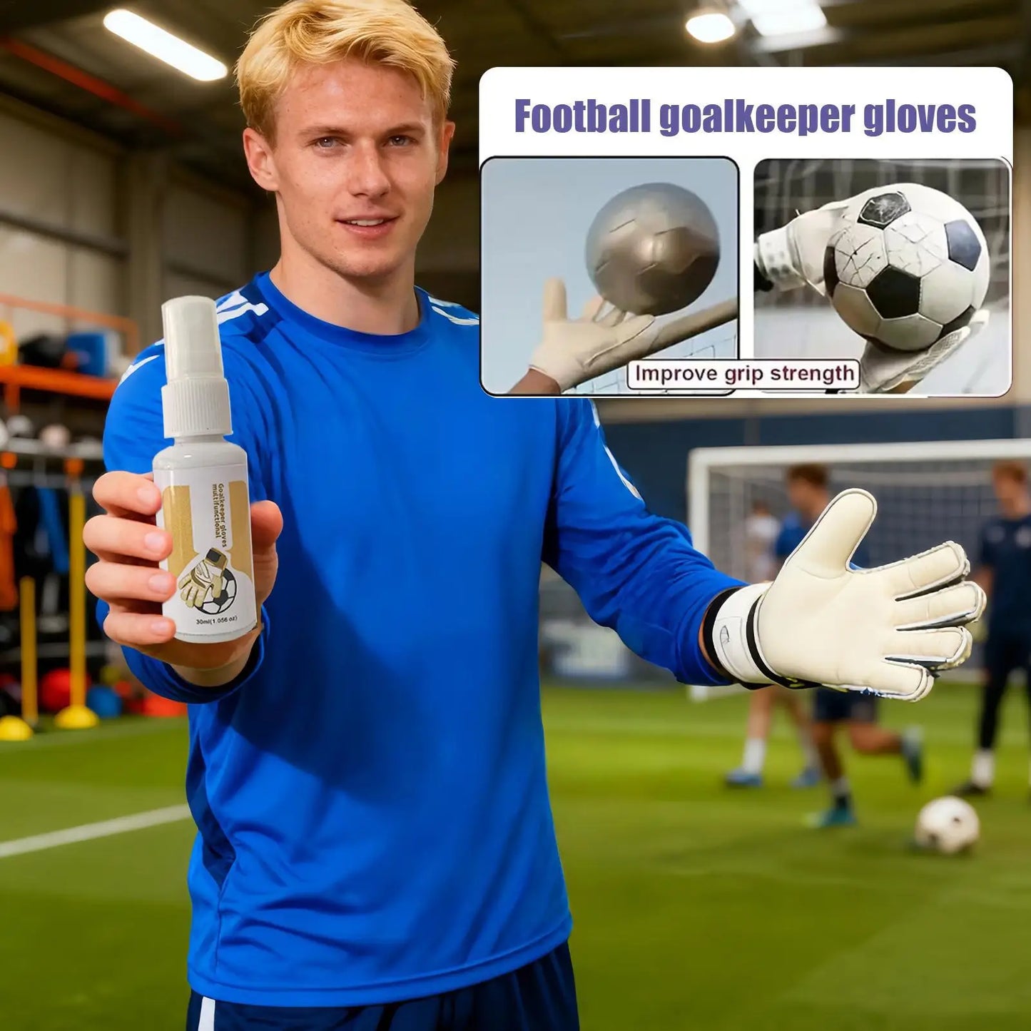 Grip Spray for Football Gloves 30ML Sticky Solution Glove Glue for Adult Youth Soccer Goalkeeper Beginner Professional Training Peaceful Pleasures Health and Wellness