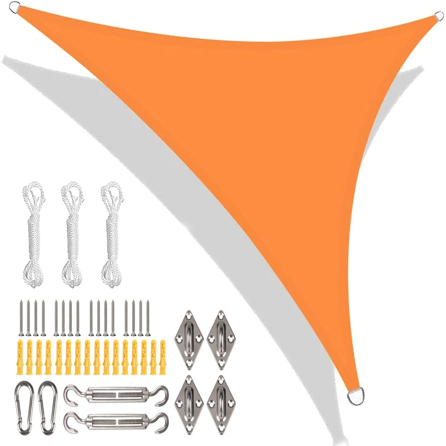 Triangle Shade Sail UPF50+ 98% UV Block Water-Resistant Canopy