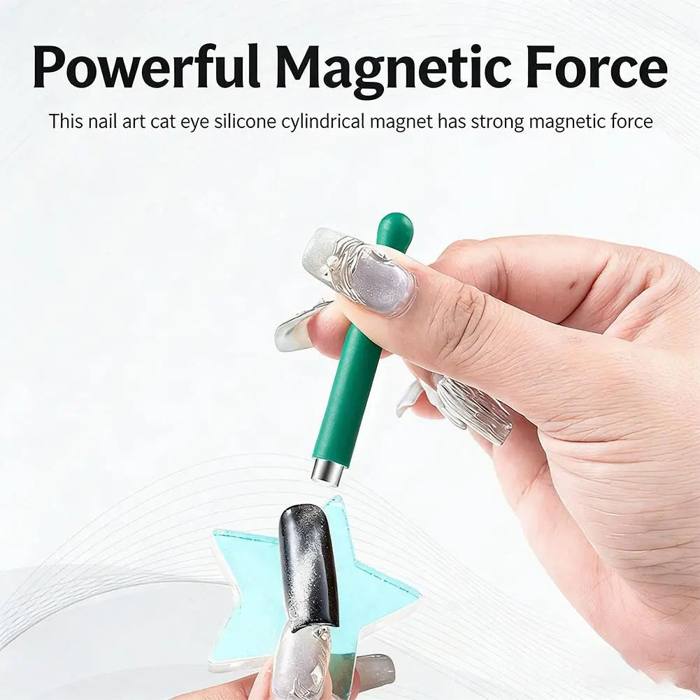 Cat Eye Nail Magnet Wand – Dual-Head Cylindrical Gel Tool