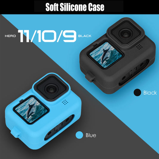 New Soft Silicone Case for Gopro Hero 12 11 10 for Go pro 9 10 11 12 Silicone Protective Full Cover Shell Camera Accessories Peaceful Pleasures Health and Wellness