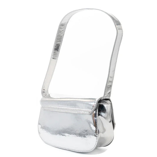 Women's Silver Shell Shoulder Bag – Large Capacity Fashion Tote Shoulder Tote Bag Peaceful Pleasures Health and Wellness