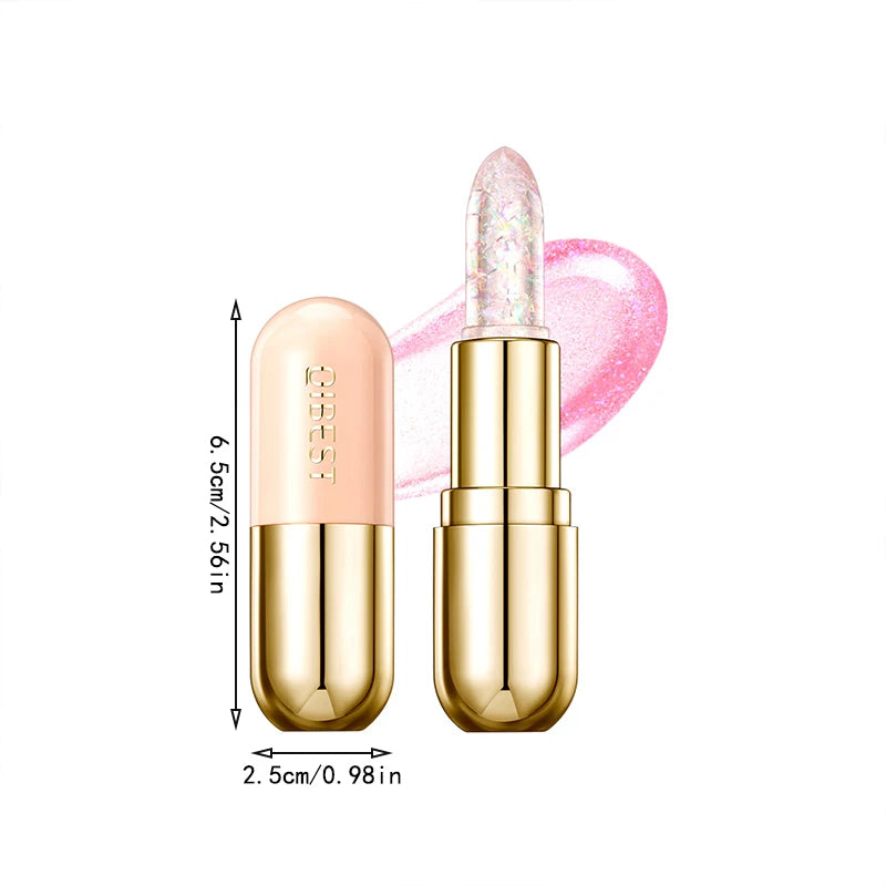 Shiny Jelly Temperature Color Changing Lipstick, Hydrating Moisturizing Fade Lip Lines, Anti-drying And Non-stick Cup Color Chan Peaceful Pleasures Health and Wellness