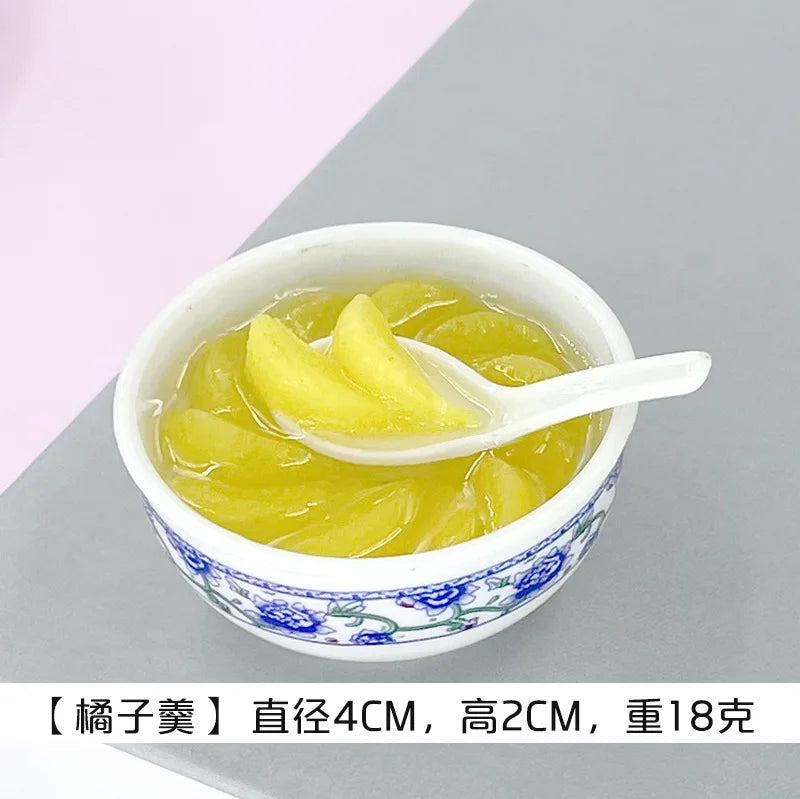 1PCS 4cm Miniature Chinese Desserts Dollhouse Bowl Desserts Food Mini Pretend Food Doll Kitchen Decor Accessories Home Kawaii Peaceful Pleasures Health and Wellness 7