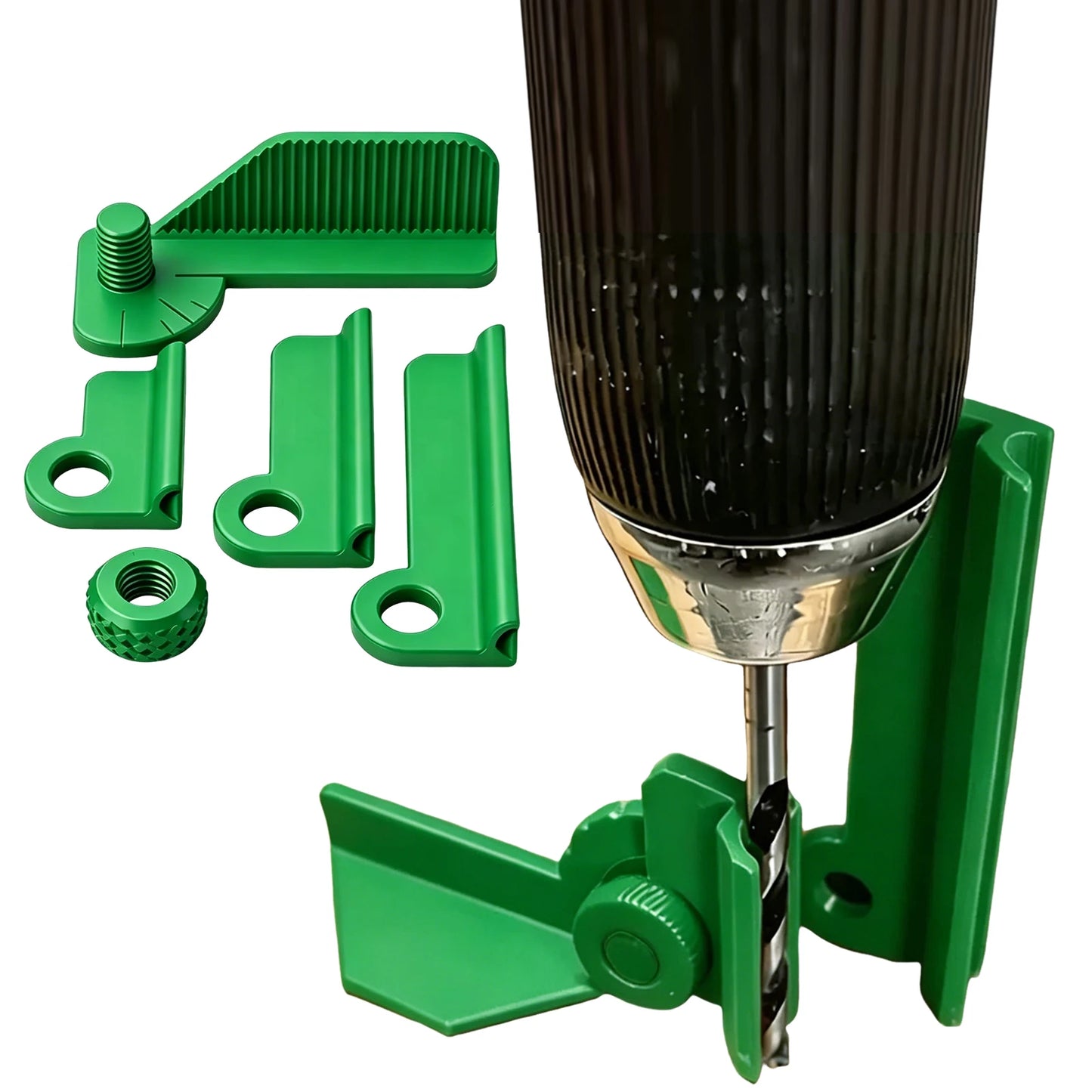 Handheld Drill Locator 0/30/45/60/90 Degree Precise Positioning 5 Angle Adjustable Drilling Guide 3D Printed for Woodworkers Peaceful Pleasures Health and Wellness