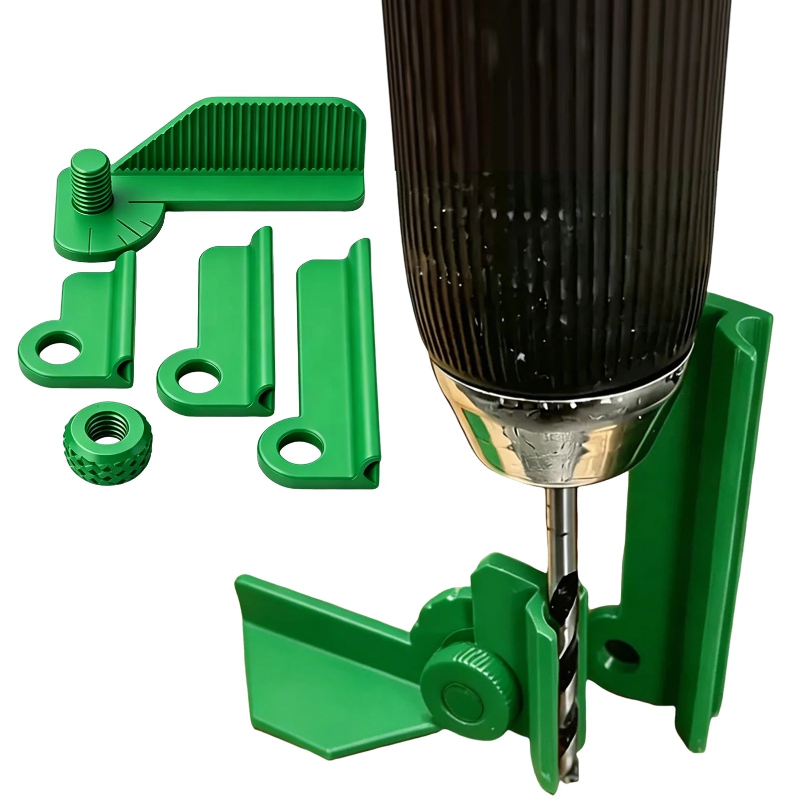 Handheld Drill Locator 0/30/45/60/90 Degree Precise Positioning 5 Angle Adjustable Drilling Guide 3D Printed for Woodworkers Peaceful Pleasures Health and Wellness