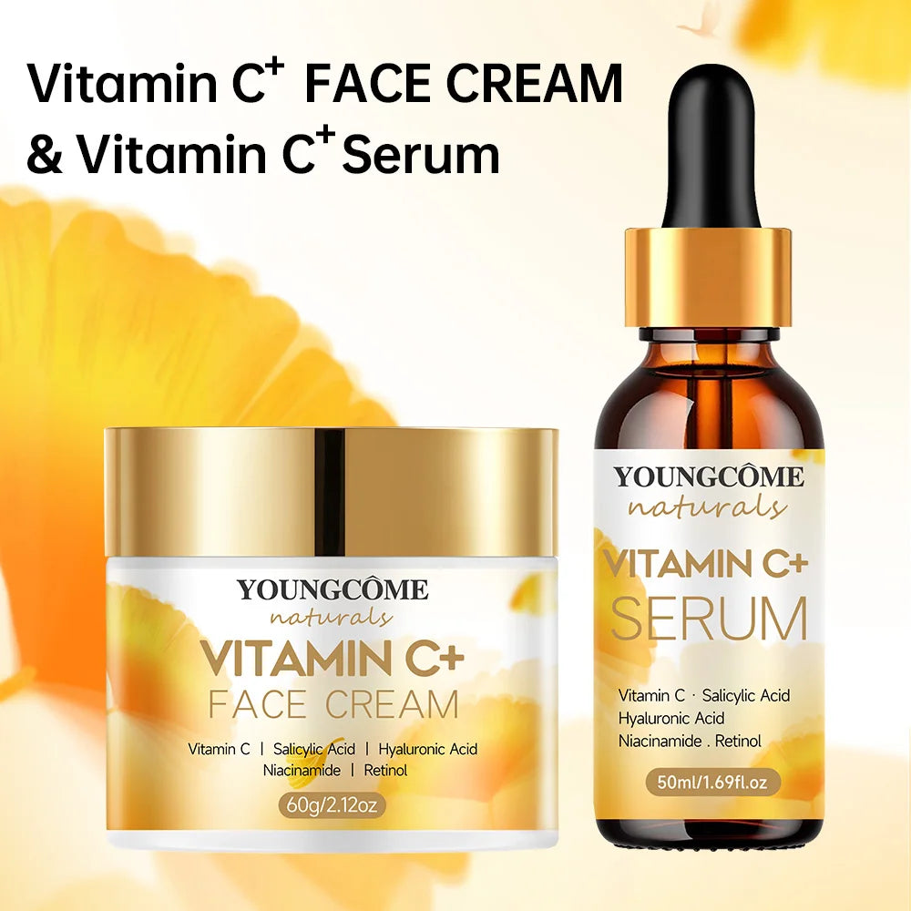 Vitamin C Face Cream Retinol Smooth Wrinkle Moisturizing Firming Hyaluronic Lightening Repairing Smooth Skincare Whitening Cream Peaceful Pleasures Health and Wellness