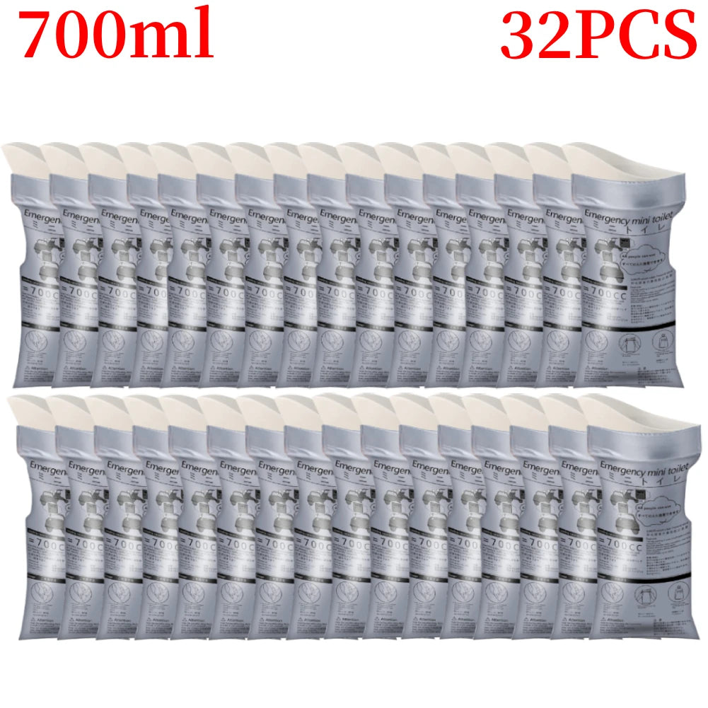 4-32Pcs Outdoor Emergency Urine Bags 700ml Disposable Travel Mobile Toilet Portable Urinal Bag for Female Baby Male Vomiting Bag Peaceful Pleasures Health and Wellness 700ml 32PCS