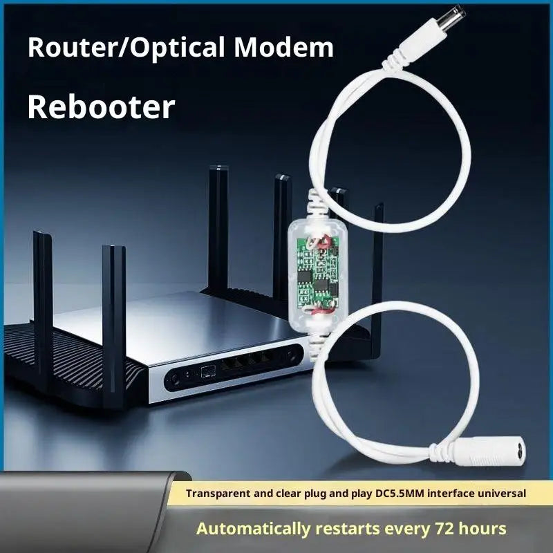 1pc WiFi Rebooting Device, DC 5V-15V, 5.5x2.1mm, Auto 24H Power-Off and Reset Feature Peaceful Pleasures Health and Wellness
