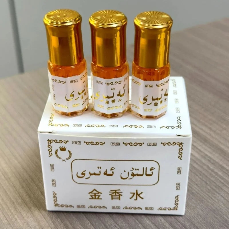 Arabian Brand Gold Perfume Unisex Portable Roll-on Perfume Pheromone Long-lasting Fresh Charming Dating Daily Eau De Toilette Peaceful Pleasures Health and Wellness