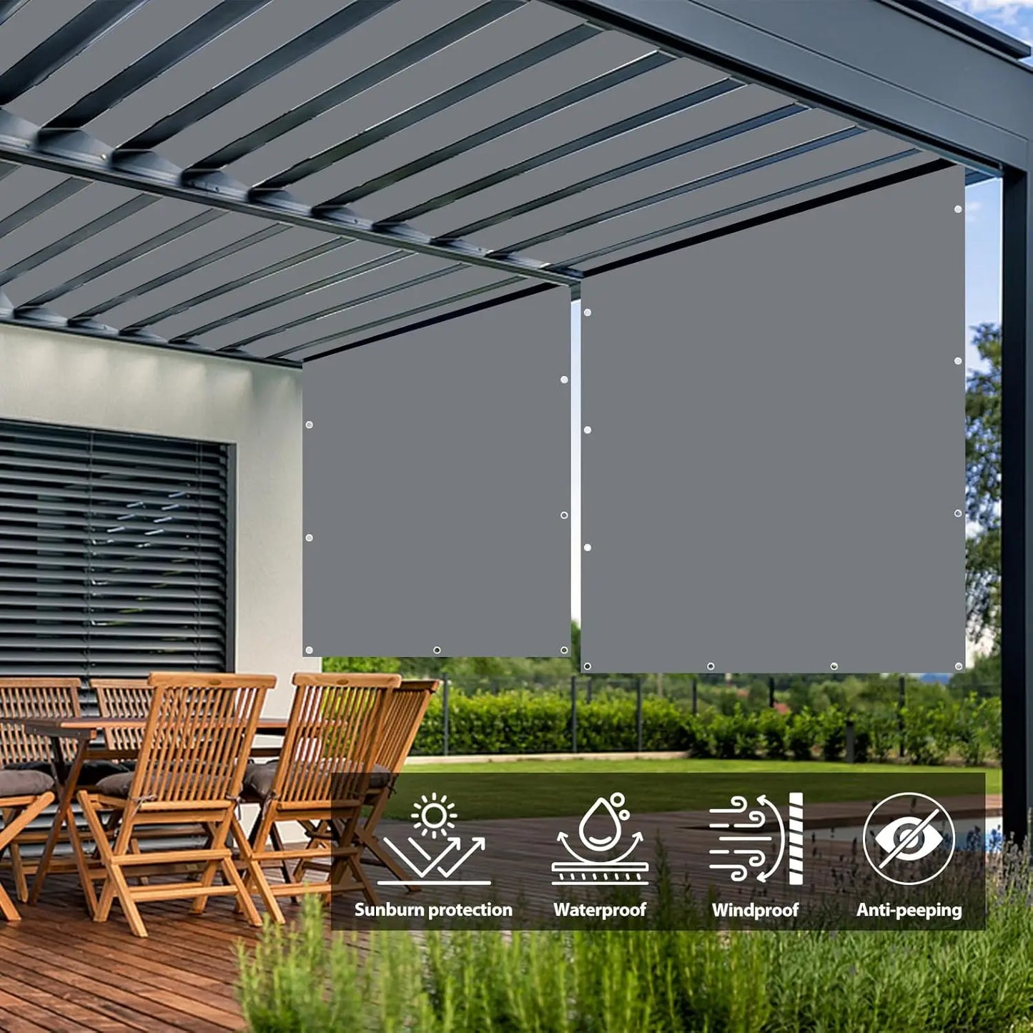 Waterproof Sun Shade Sail with Eyelets | UV Block Canopy