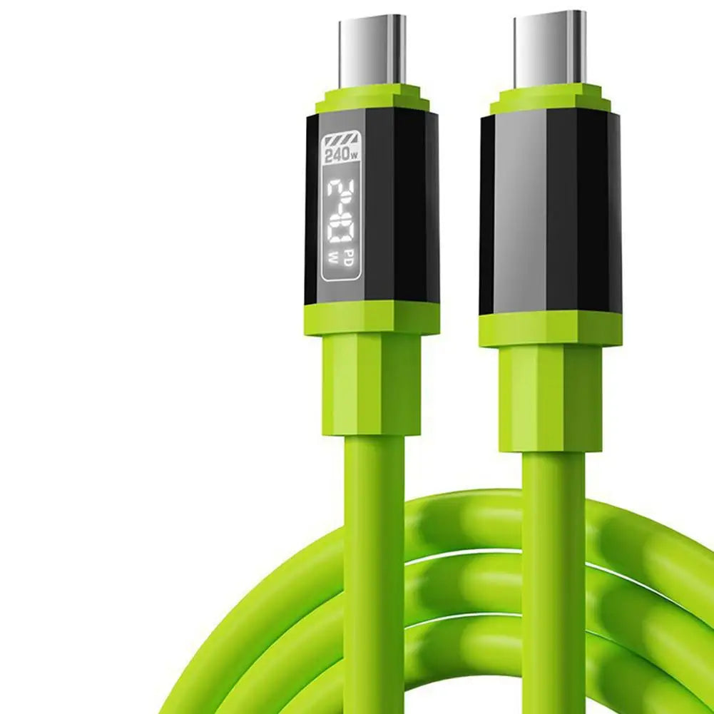 240W USB-C Fast Charging Cable with Digital Power Display 1.5M