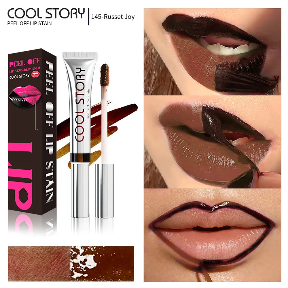 2-in-1 Matte Peel-Off Lip Stain & Liner | Long-Lasting Color