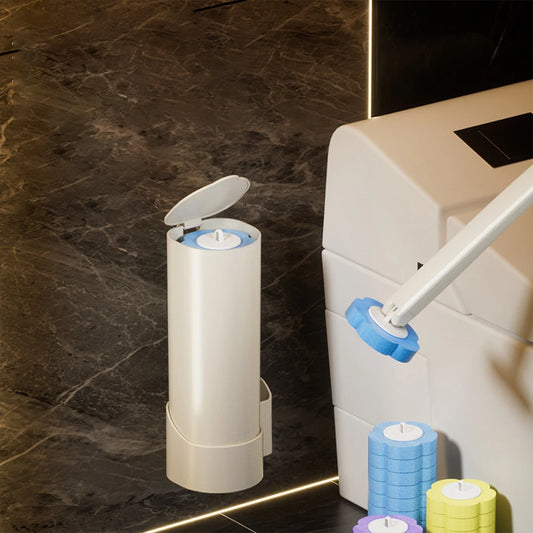 Disposable Toilet Brush Kits With 6 Toilet Brush Refills Convenient Contact-Free Toilet Brush For Home Hotel Cleaning Products Peaceful Pleasures Health and Wellness