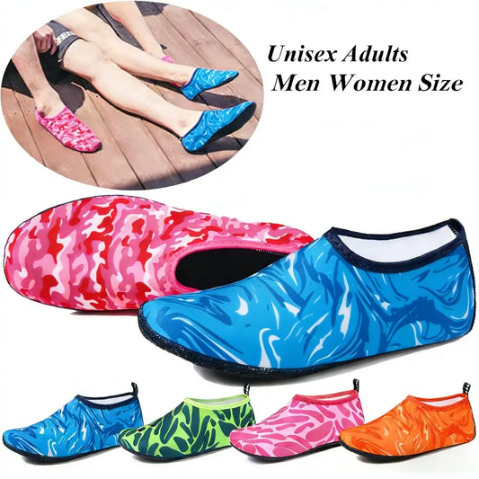 Men Women Quick Dry Water Shoes Non-Slip Barefoot Swimming Diving Socks for Summer Beach Surf Pool Multicolor Peaceful Pleasures Health and Wellness